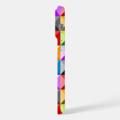 Patchwork Kleurrijke geometrische retro patroon iPhone Hoesje (Linkerkant)