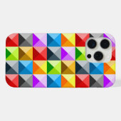 Patchwork Kleurrijke geometrische retro patroon iPhone Hoesje (Achterkant horizontaal)