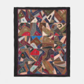 patchwork-knappe quilt design fleece deken (Voorkant)