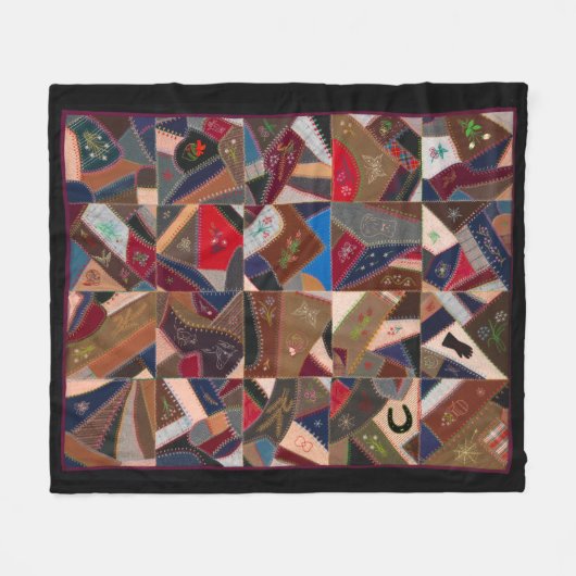  patchwork-knappe quilt design fleece deken (Voorkant (Horizontaal))