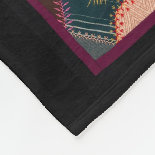 patchwork-knappe quilt design fleece deken (Hoek)