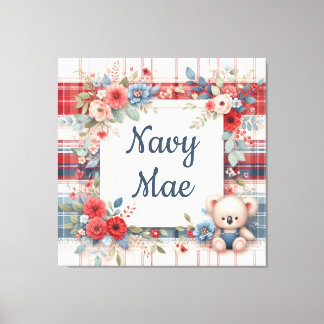 Patchwork Koala Coördinerende Canas Print