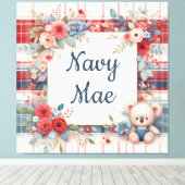 Patchwork Koala Coördinerende Canas Print (Insitu (Houten vloer))