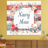 Patchwork Koala Coördinerende Canas Print (Insitu (Woonkamer))