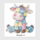 Patchwork Koe Sticker (Vel)