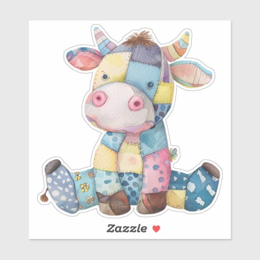Patchwork Koe Sticker (Vel)