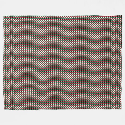 Patchwork Koeweit Vlag Patroon Fleece Deken (Voorkant (Horizontaal))