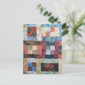  patchwork-kwilt briefkaart (Staand voorkant)