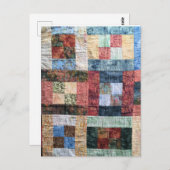  patchwork-kwilt briefkaart (Voorkant / Achterkant)