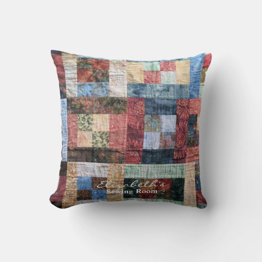  patchwork-kwilt kussen (Voorkant)