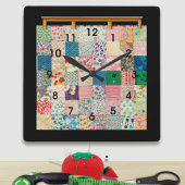  patchwork-kwilt vierkante klok