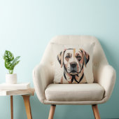 Patchwork Labrador gezellig warm neutraal Kussen (Stoel)
