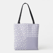 Patchwork Lavendel Spring Pastel Pattern Canvas ta Tote Bag (Achterkant)