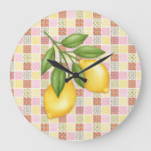 Patchwork Lemon Grote Klok (Voorkant)