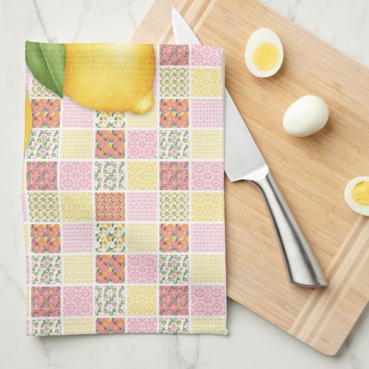 Patchwork Lemon Theedoek (Quarter Fold)