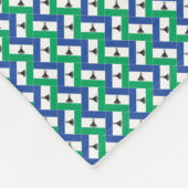 Patchwork Lesotho Vlag Patroon Fleece Deken (Hoek)