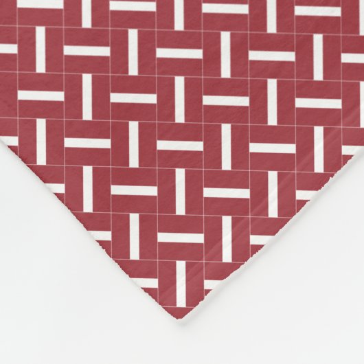 Patchwork Letland Vlag patroon Fleece Deken (Hoek)