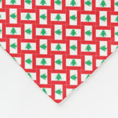 Patchwork Libanon Vlag Patroon Fleece Deken (Hoek)