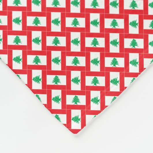 Patchwork Libanon Vlag Patroon Fleece Deken (Hoek)