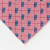 Patchwork Liberia Vlag Patroon Fleece Deken (Hoek)