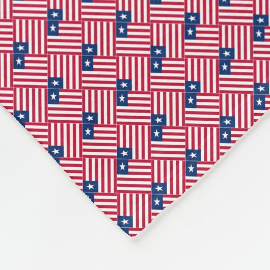 Patchwork Liberia Vlag Patroon Fleece Deken (Hoek)