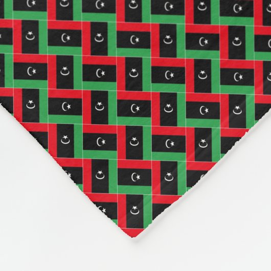 Patchwork Libië Vlag Patroon Fleece Deken (Hoek)