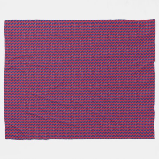 Patchwork Liechtensteinse vlag patroon Fleece Deken (Voorkant (Horizontaal))