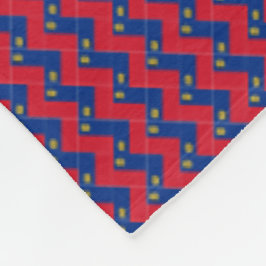 Patchwork Liechtensteinse vlag patroon Fleece Deken