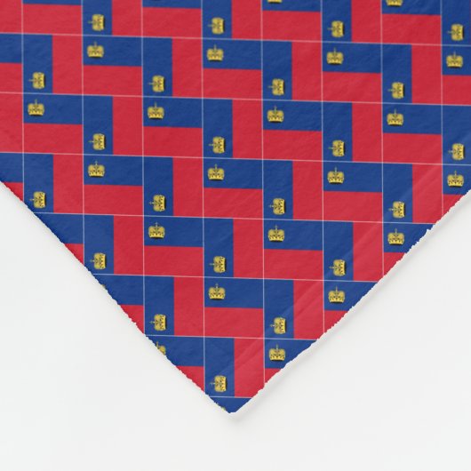 Patchwork Liechtensteinse vlag patroon Fleece Deken (Hoek)