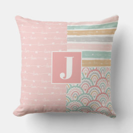 Patchwork Liefde Hart Regenboog Monogram Sierkusse Kussen