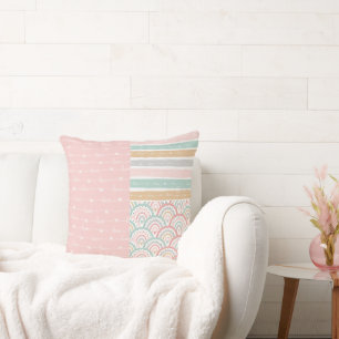 Patchwork Liefde Hart Regenboog Pastel Sierkussen