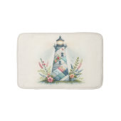 Patchwork Lighthouse Coastal Floral Scene Badmat (Voorkant)