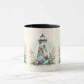 Patchwork Lighthouse Coastal Floral Scene Mok (Midden)