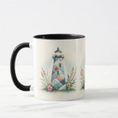 Patchwork Lighthouse Coastal Floral Scene Mok (Links)