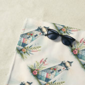 Patchwork Lighthouse Coastal Floral Scene Strandlaken (In situ)