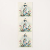 Patchwork Lighthouse Coastal Floral Scene Yogamat (Voorkant)