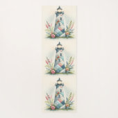 Patchwork Lighthouse Coastal Floral Scene Yogamat (Achterkant)