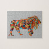 Patchwork Lion Legpuzzel (Horizontaal)