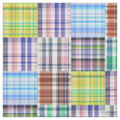 Patchwork look #1 Preppy Madras stijl Plaid SZ6 Stof (Close Up)