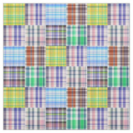 Patchwork look #1 Preppy Madras stijl Plaid SZ6 Stof