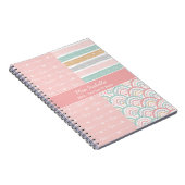 Patchwork Love Hearts Rainbow - Pastel Notitieboek (Rechterzijde)