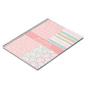 Patchwork Love Hearts Rainbow - Pastel Notitieboek (Linkerzijde)
