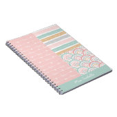 Patchwork Love Hearts Rainbow Pastel Notitieboek (Rechterzijde)