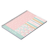 Patchwork Love Hearts Rainbow Pastel Notitieboek (Linkerzijde)