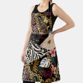 Patchwork luipaard: Etnisch lijnontwerp. Schort (Insitu)