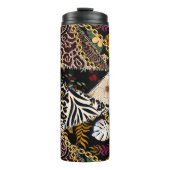 Patchwork luipaard: Etnisch lijnontwerp. Thermosbeker (Voorkant)