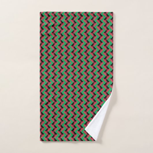 Patchwork Malawi Vlag Patroon Bad Handdoek (Handdoek)