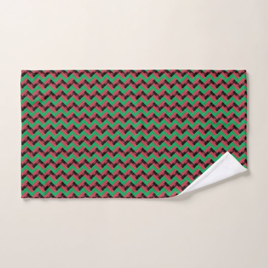 Patchwork Malawi Vlag Patroon Bad Handdoek (Handdoek)