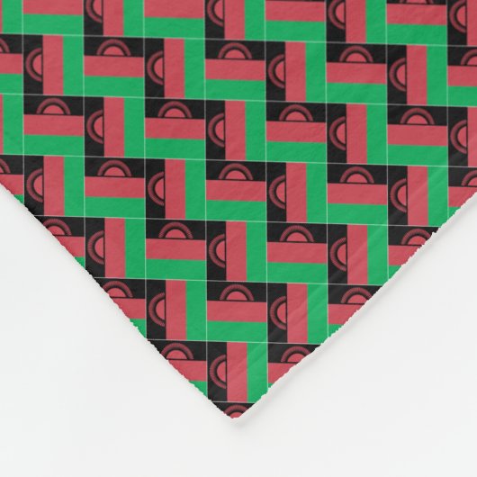 Patchwork Malawi Vlag Patroon Fleece Deken (Hoek)