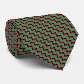 Patchwork Malawi Vlag Patroon Stropdas (Opgerold)